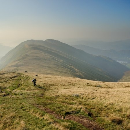 The view from a peak in the Lake District on our walking holidays