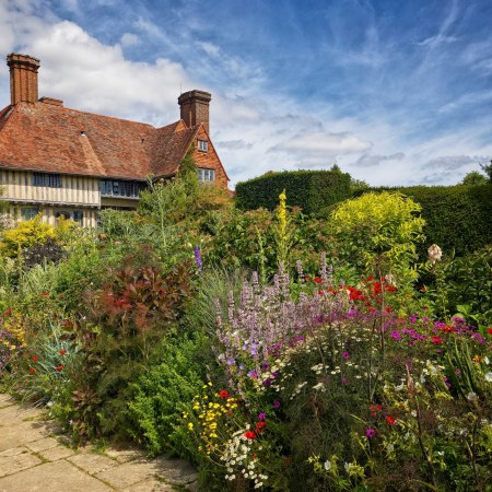 The magical gardens of Great Dixter with tis medieval hall house