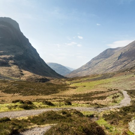 View through Glencoe, which features on the route of The Carter Company's 'West Highland Way 9 nights' walking holiday
