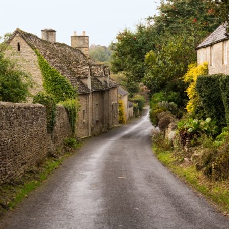 Quiet and picturesque country lane - the route for our Whistle-stop Cotswolds cycle holiday