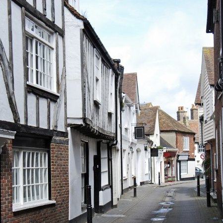 The lovely historic town of Sandwich on our Kent cycling tour