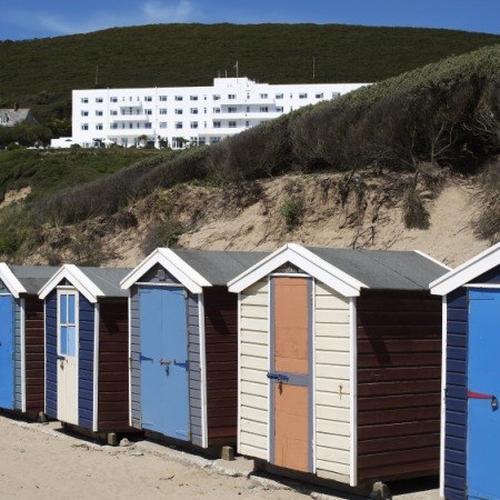 The picturesque town of Saunton on our Devon coast to coast cycling trip