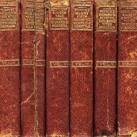 Old volumes of Shakespeare's Works - one of the writers covered on our literary-themed walking holiday