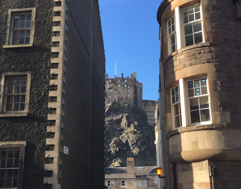 Snapshot of Edinburgh Castle, taken on a Carter Company cycling holiday in Scotland