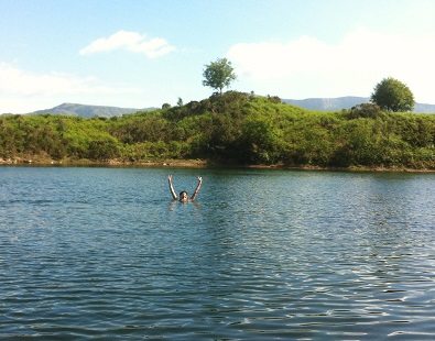 Wild swimming in Wales - many of our trips offer the chance for a wild dip!